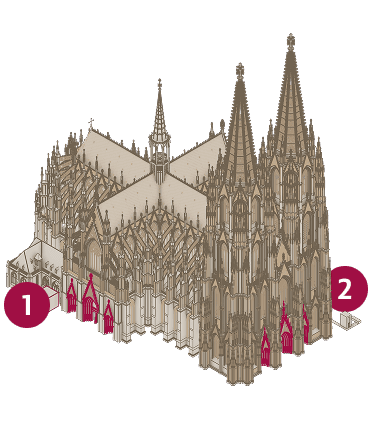 Cathedral entrance map