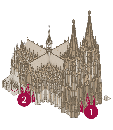 Cathedral entrance map